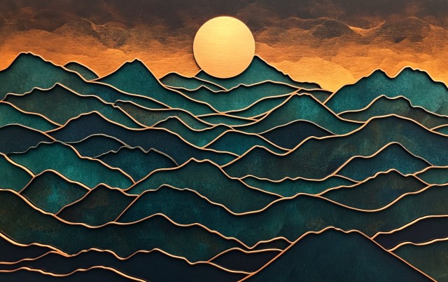 Carpathian Mountains Laser Cut Celtic Sun Landscape