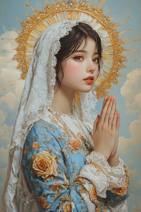 Praying Figure in Baroque Style