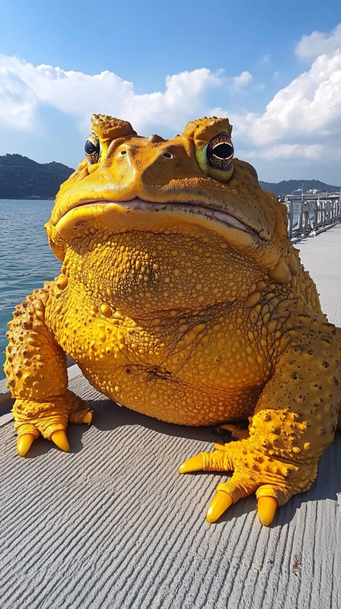 Giant Yellow Toad Caught by Coast Guard