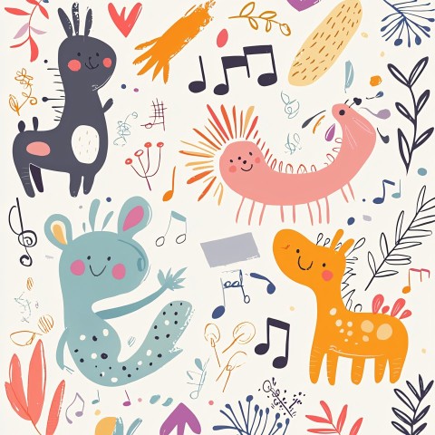 Playful Album Cover for Children's Songs